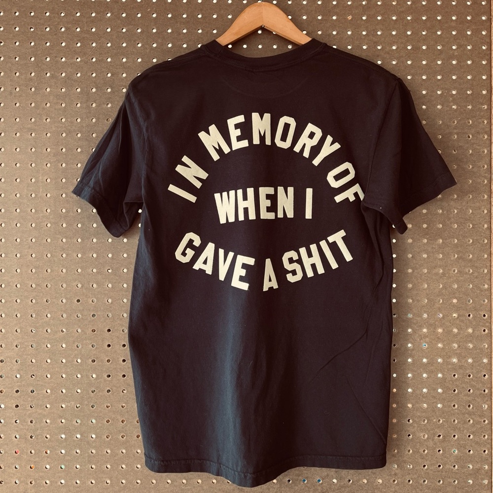 Various sizes black Tshirt flock letters with burgundy and off white letters